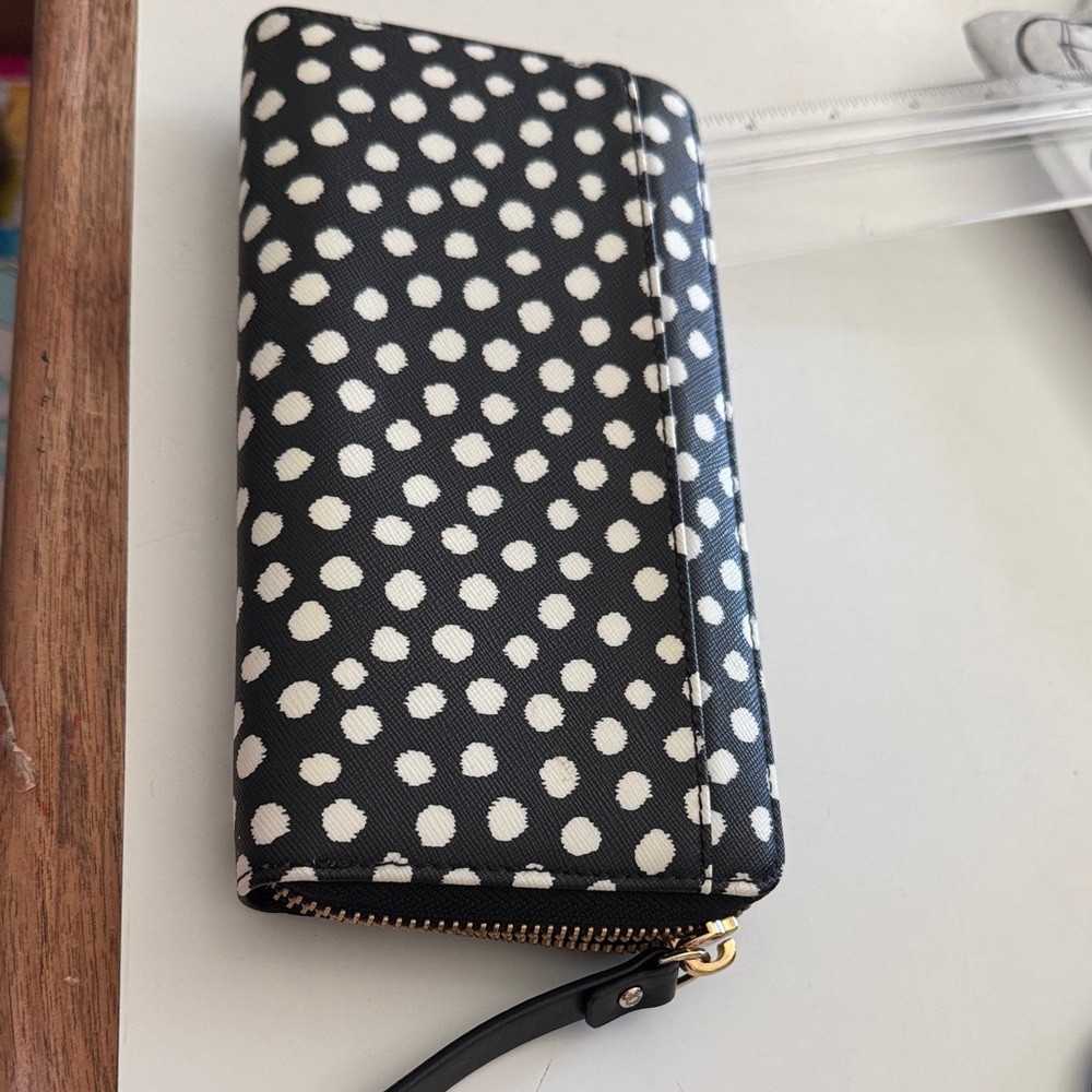Kate Spade Polka Dot Black and White Wallet - Picture 5 of 6